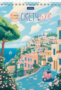 Скетчбук 80л А5 100г/кв.м Летняя прогулка