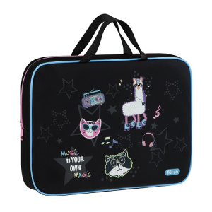 Папка для трудов текстильная А4 Först Disco Lama 350х265х80мм 1 отделение