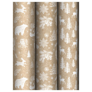 Упаковочная бумага 70х100см MESHU Winter forest 70г/м2