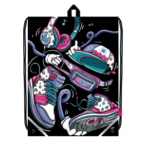 Мешок для обуви 1 отделение Феникс+ Будь в ударе 36х48см с петлей для подвеса