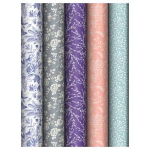 Бумага упаковочная 70х100см MESHU Grace pattern 80 г/м2 ассорти