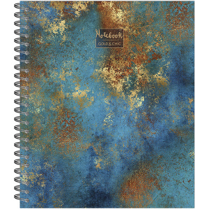 Тетрадь А5 48л клетка Gold@Chic спираль