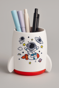 Подставка настольная для канцелярских принадлежностей Rocket white (10.5*10*7 см)