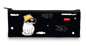 Пенал 1 отделение мягкий Кошка в шляпе 195х75мм