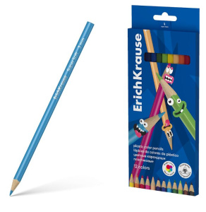 Цветные карандаши 12 цв пластиковые ErichKrause Color Friends трехгранные грифель 3 мм  