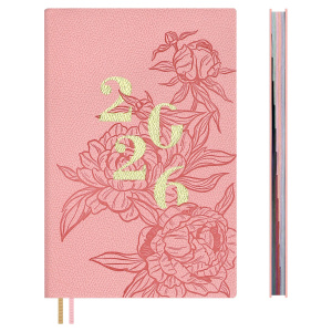 Еженедельник датированный 2026 А6+ 96л линия Escalada Джут розовый