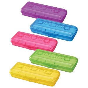 Пенал 1 отделение пластиковый Intensive цвет ассорти