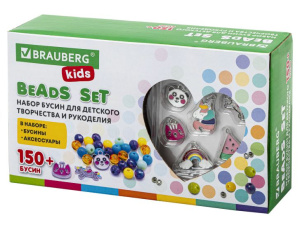 Набор для создания бижутерии и украшений BEADS SET ЕДИНОРОГИ 164 элемента BRAUBERG