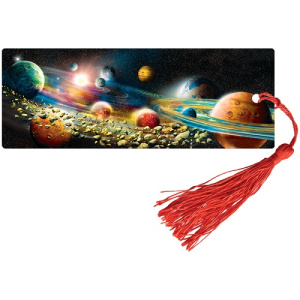 Закладка для книг 3D с линейкой и шнурком ArtSpace Космос