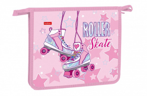 Папка для тетрадей А5 Hatber На роликах пластиковая 2 отделения на молнии