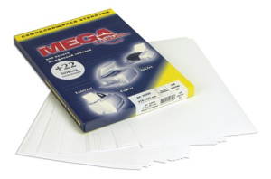 Бумага самоклеящаяся 24 шт на листе 64х33,4мм белый 1шт