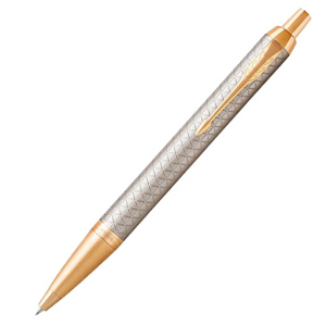 Ручка шариковый Parker IM Premium K323 Grey GT М синие чернила