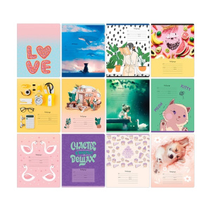 Тетрадь 18л линия BG Микс. Девочки