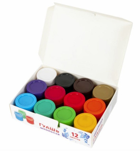 Гуашь ЮНЛАНДИЯ ШКОЛЬНАЯ 12цв по 17,5мл