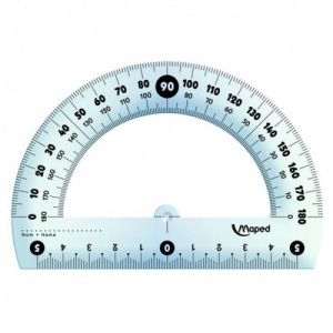 Транспортир 12см 180° непачкающиеся края Maped
