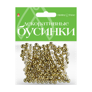Бусины круглые золотые 0,6мм