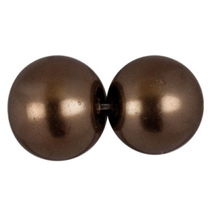 Бусина стеклянная Zlatka GBP-06 14 мм 30 шт на нити №21 коричневый