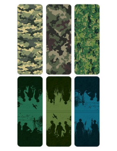 Закладки для книг магнитные MILITARY 6шт 35х25мм BRAUBERG