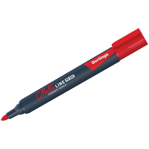 Маркер перманентный 3мм Berlingo Multiline PE300 красный пулевидный
