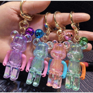 Брелок акриловый Bear Collection 35x25x65 мм полупрозрачный