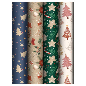 Упаковочная бумага 70х100см MESHU Ginger cookies 70г/м2