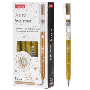 Ручка гелевая 0,8мм Золото Aura  