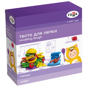 Тесто для лепки Гамма Малыш. Кафе 5цв 300г