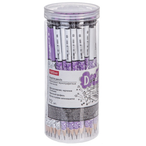 Карандаш чернографитный  HB с ластиком Doodles трехгранный корпус 