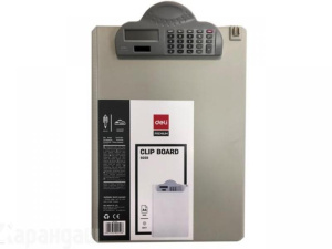 Планшет A4 Deli с калькулятором полипропилен ассорти