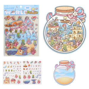 Наклейки румбокс 12,5x15см 3 листа Летний парк 