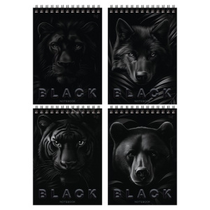 Блокнот А5 40л BG Just black