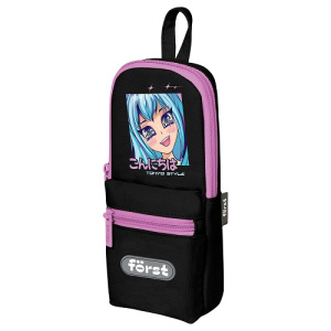 Пенал мягкий 1 отделение 1 карман Först Tokio style 210х90х40мм