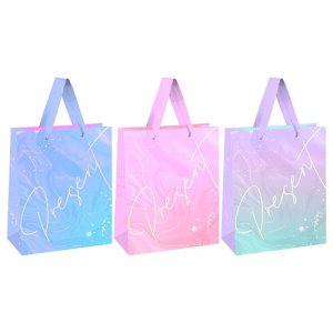 Пакет подарочный 18х23х10см MESHU Present цветной ассорти