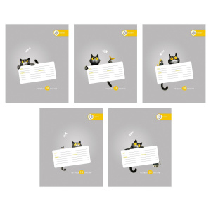 Тетрадь А5 18л клетка Пушистый философ