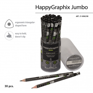 Карандаш чернографитный 4B BrunoVisconti HappyGraphix Jumbo START UP