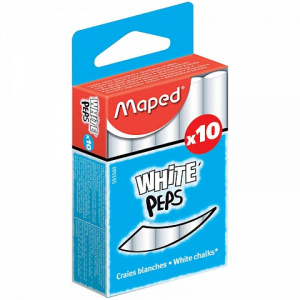 Мел белый 10шт Maped