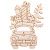 Заготовка из фанеры подвеска 7,5 х 10 х 0,3 см Машина с подарком Mr Carving 