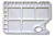 Палитра пластиковая 34x23,4см 23 ячейки прямоугольная