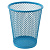Стакан металлический для канцелярских принадлежностей голубой конус