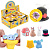 Игрушка антистресс ШЛЯПА СЫР ДОМИК 6 см ассорти 3 вида дисплей JOLLY JOT