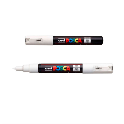 marker-posca-pc-1m-belyj-07-mm-pulevidnyj-nakonechnik