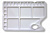 Палитра пластиковая 34x23,4см 23 ячейки прямоугольная 
