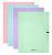 Папка на кнопке пластиковая А4 BRAUBERG PASTEL 3 клапана 600мкм ассорти